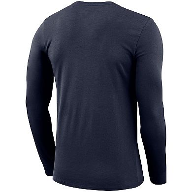 Men's Nike Navy Villanova Wildcats Big & Tall Primary Logo Legend Performance Long Sleeve T-Shirt
