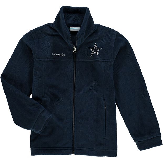 Youth Columbia Navy Dallas Cowboys Flanker Full-Zip Jacket
