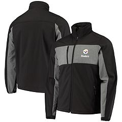 Men's Dunbrooke Black Pittsburgh Steelers Shag Tri-Blend Full-Zip