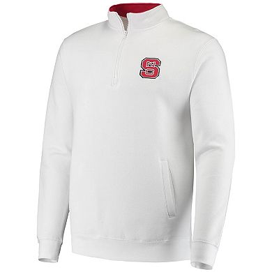 Men's Colosseum White NC State Wolfpack Tortugas Logo Quarter-Zip Jacket