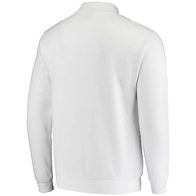 Men's Colosseum White NC State Wolfpack Tortugas Logo Quarter-Zip Jacket
