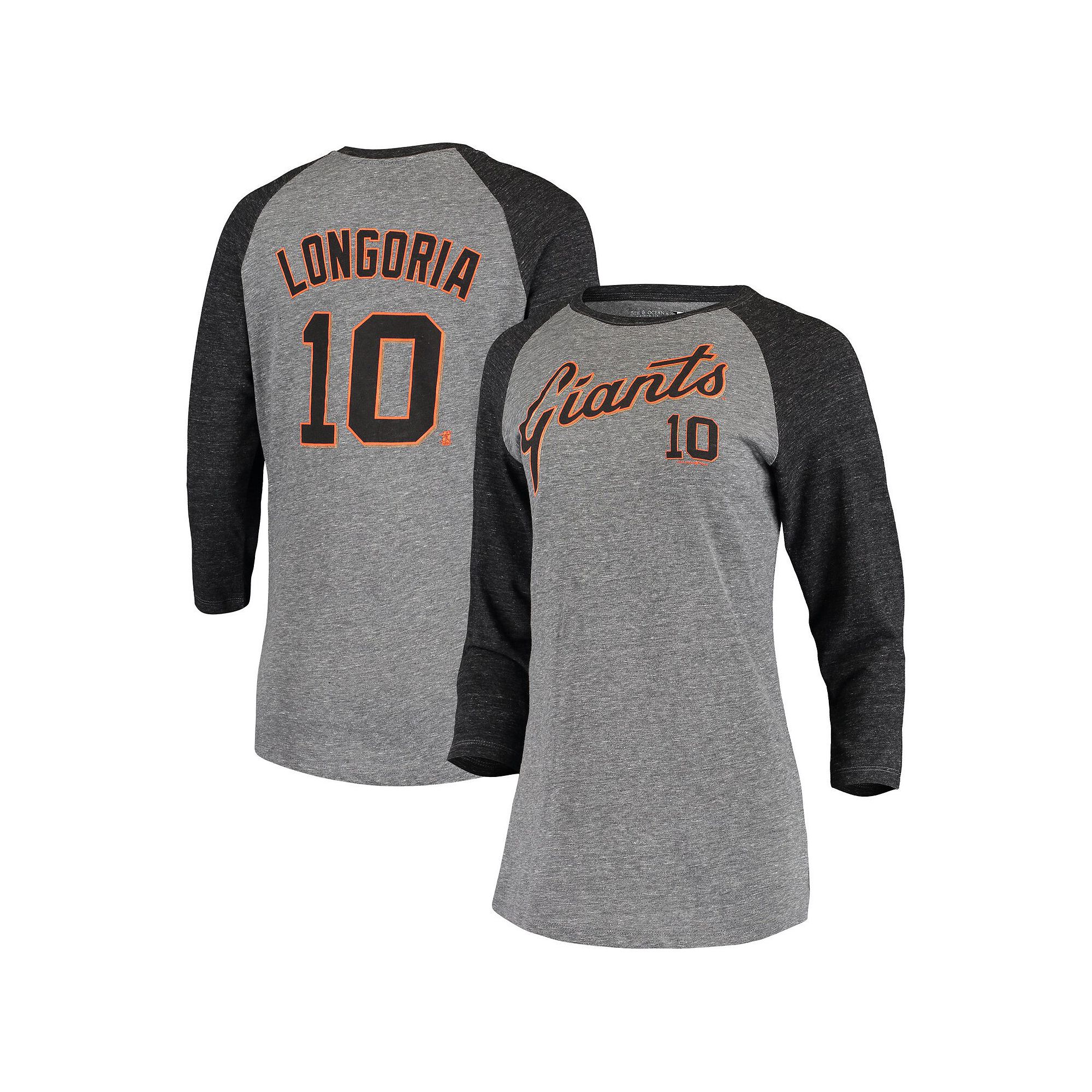 Womens 5th & Ocean by New Era Evan Longoria Gray San Francisco Giants Scri