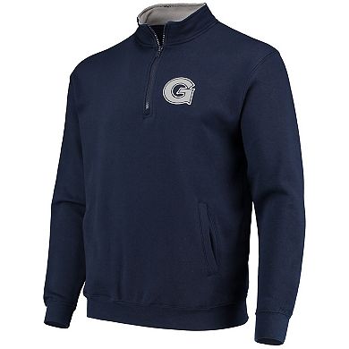 Men's Colosseum Navy Georgetown Hoyas Tortugas Logo Quarter-Zip Jacket