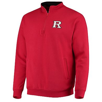Men's Colosseum Scarlet Rutgers Scarlet Knights Tortugas Logo Quarter-Zip Jacket