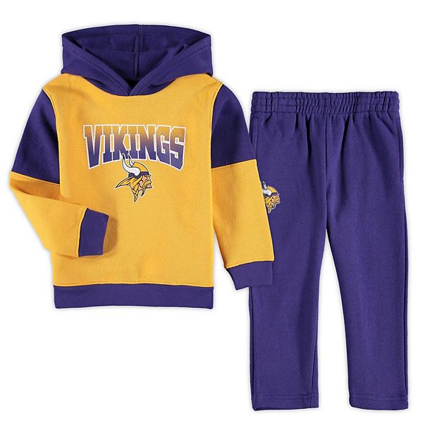 Toddler Gold/Purple Minnesota Vikings Sideline Hoodie & Pants Set
