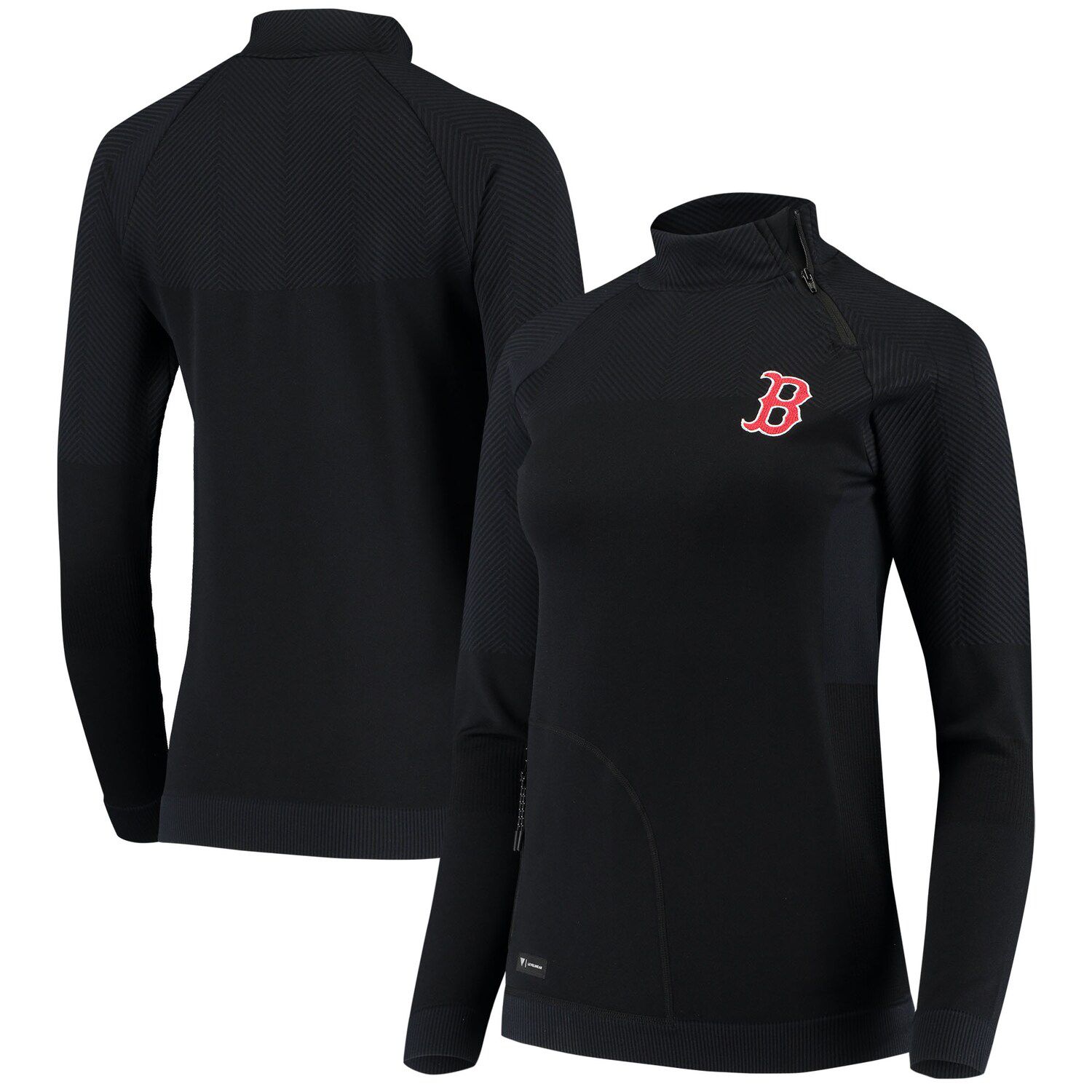 Women's Starter Navy Boston Red Sox Touchdown Raglan Full-Zip Track Jacket Size: Large