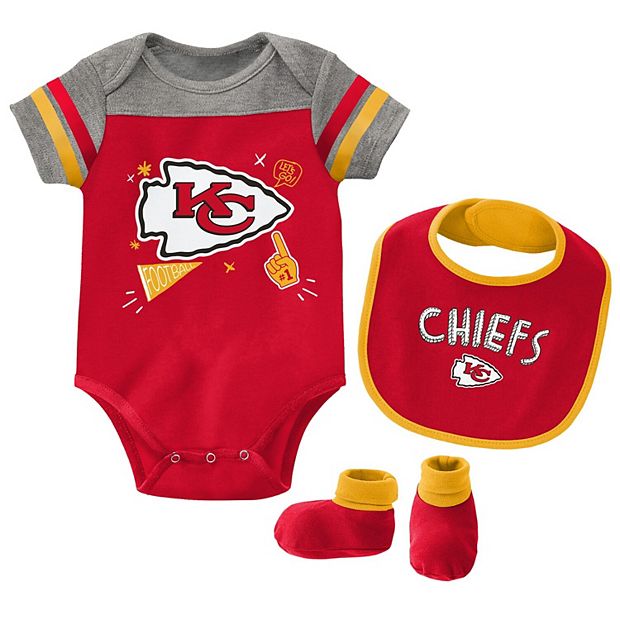 Kansas City Chiefs 3 Piece Bodysuit Set Newborn & Infant