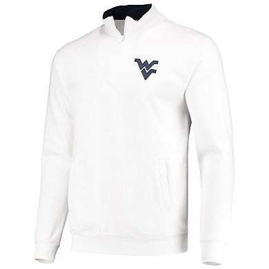 Men's Colosseum White West Virginia Mountaineers Tortugas Logo Quarter-Zip Jacket
