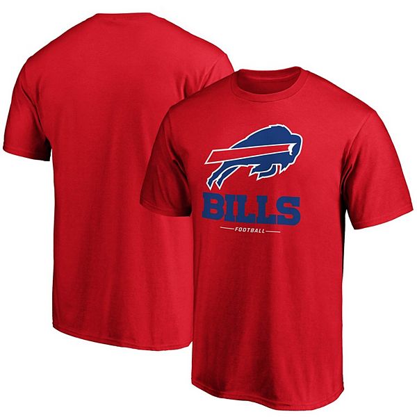 Men's Fanatics Branded Red Buffalo Bills Team Lockup Logo T-Shirt