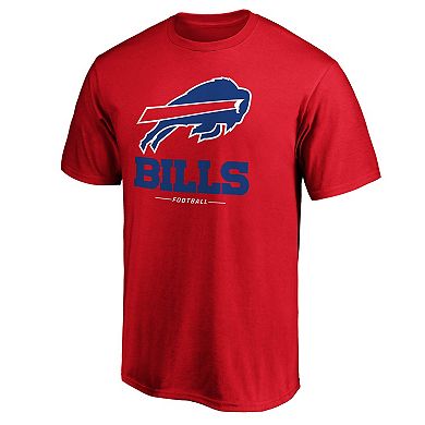 Men's Fanatics Branded Red Buffalo Bills Team Lockup Logo T-Shirt