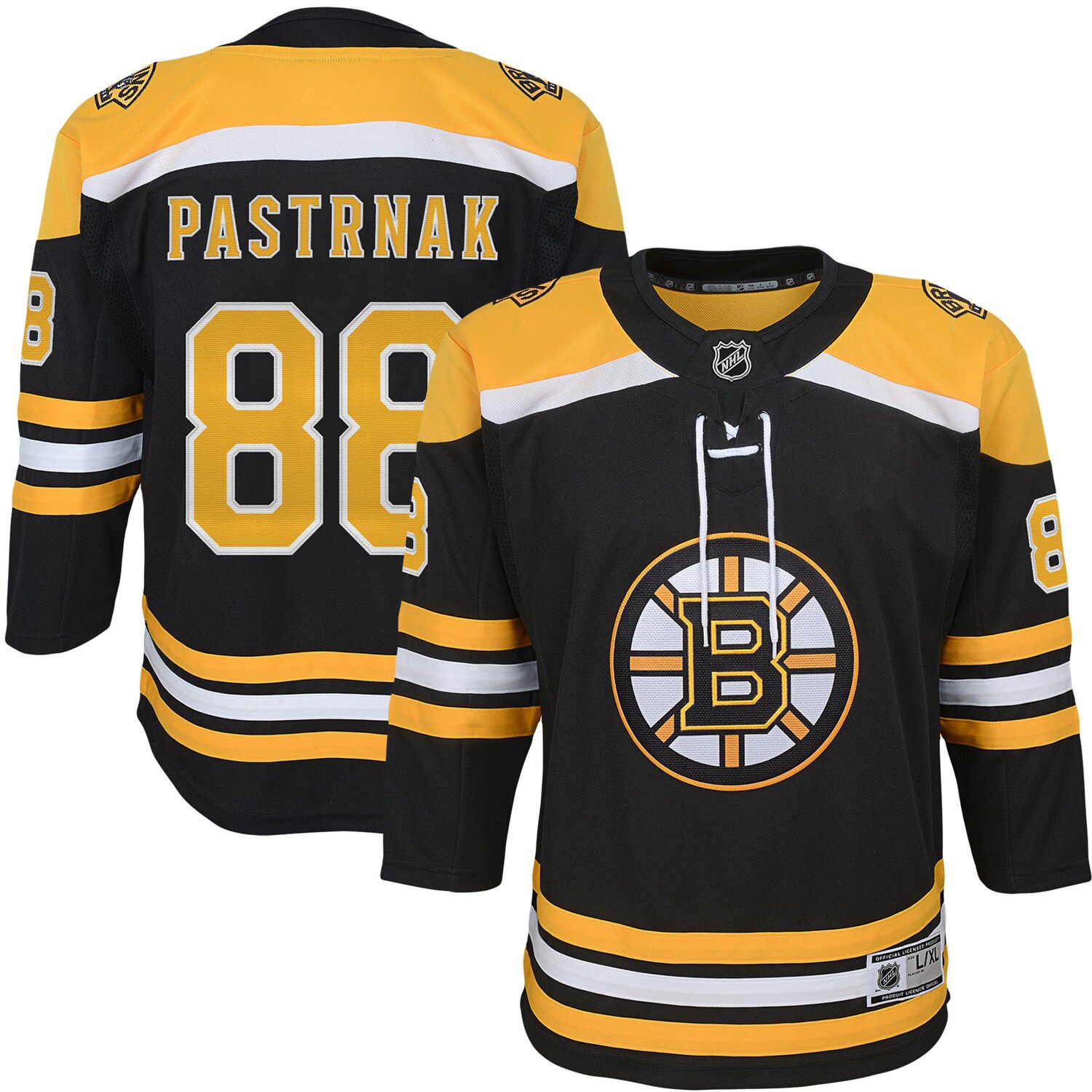 Adidas Boston Bruins No88 David Pastrnak Black Home Authentic Youth Stitched NHL Jersey
