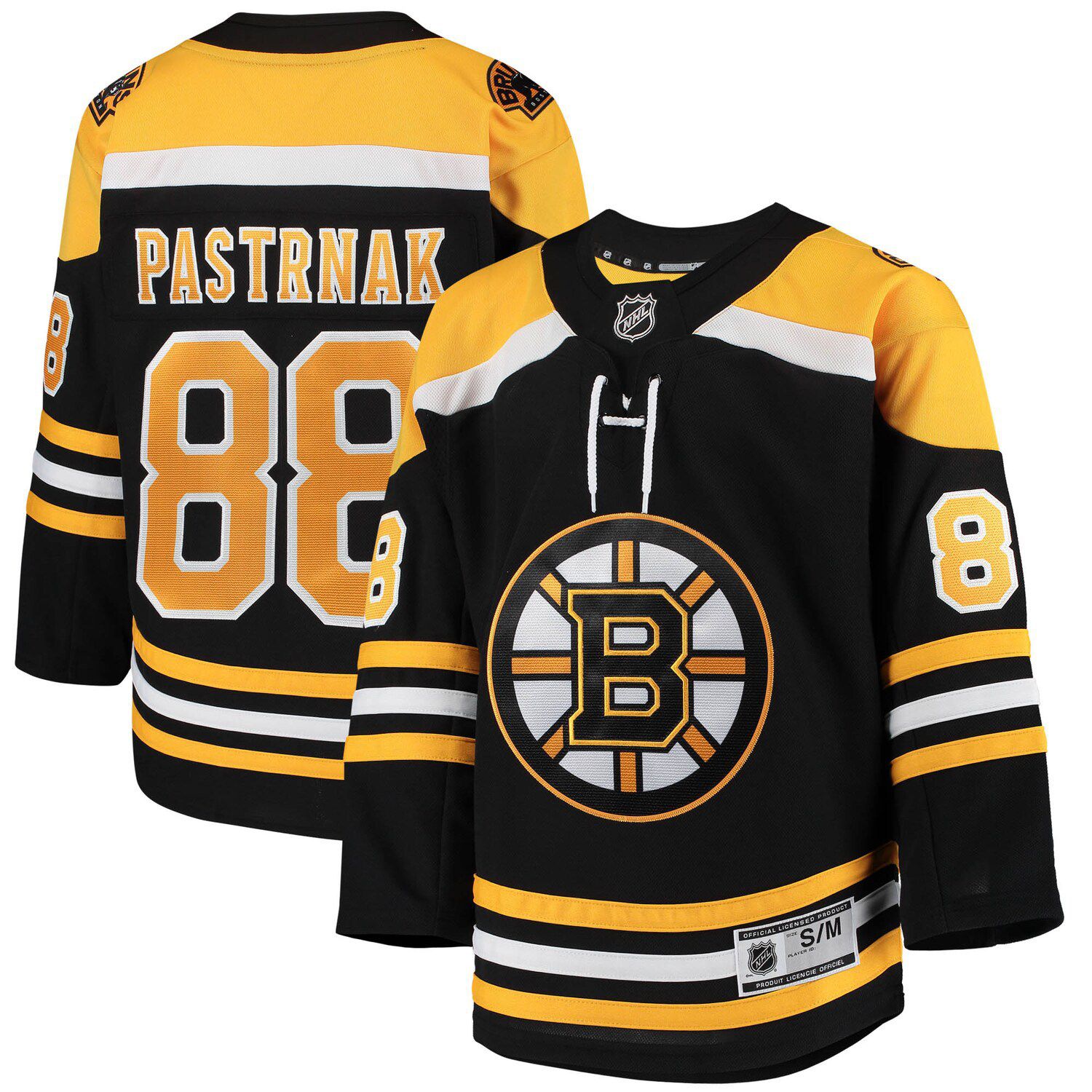 Adidas Boston Bruins No88 David Pastrnak Black Home Authentic Youth Stitched NHL Jersey