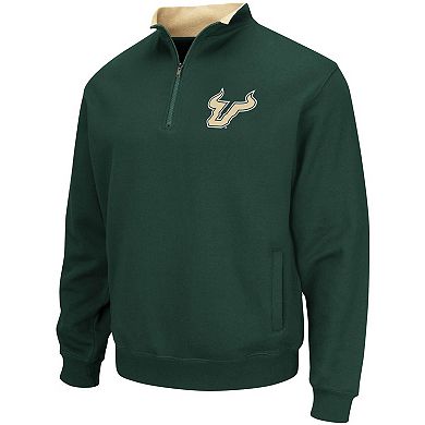 Men's Colosseum Green South Florida Bulls Tortugas Logo Quarter-Zip Jacket