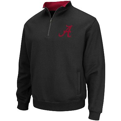 Men's Colosseum Black Alabama Crimson Tide Tortugas Logo Quarter-Zip Pullover Jacket