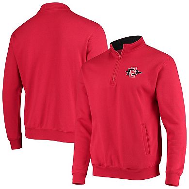Men's Colosseum Red San Diego State Aztecs Tortugas Logo Quarter-Zip Jacket