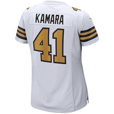 Women s Nike Alvin Kamara White New Orleans Saints Alternate Game Player Jersey