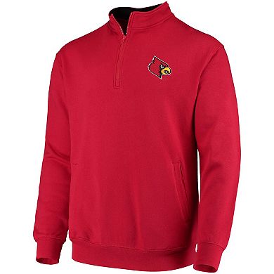 Men's Colosseum Red Louisville Cardinals Tortugas Logo Quarter-Zip Jacket