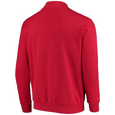 Men's Colosseum Red Louisville Cardinals Tortugas Logo Quarter-Zip Jacket