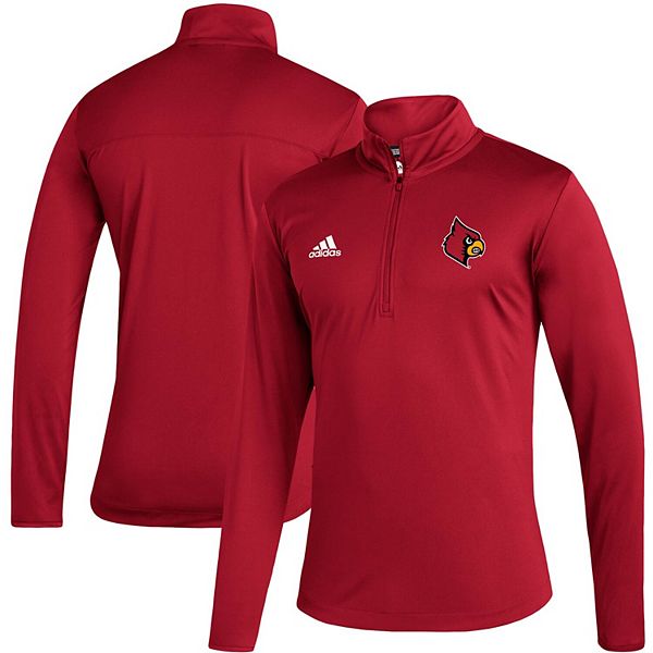 Men's adidas Red Louisville Cardinals Under the Lights Coaches Quarter-Zip  Jacket
