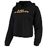 Women's FISLL Black Los Angeles Lakers Logo Cropped Pullover Hoodie