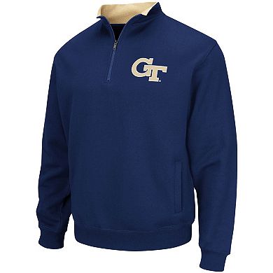 Men's Colosseum Navy Georgia Tech Yellow Jackets Tortugas Logo Quarter-Zip Pullover Jacket