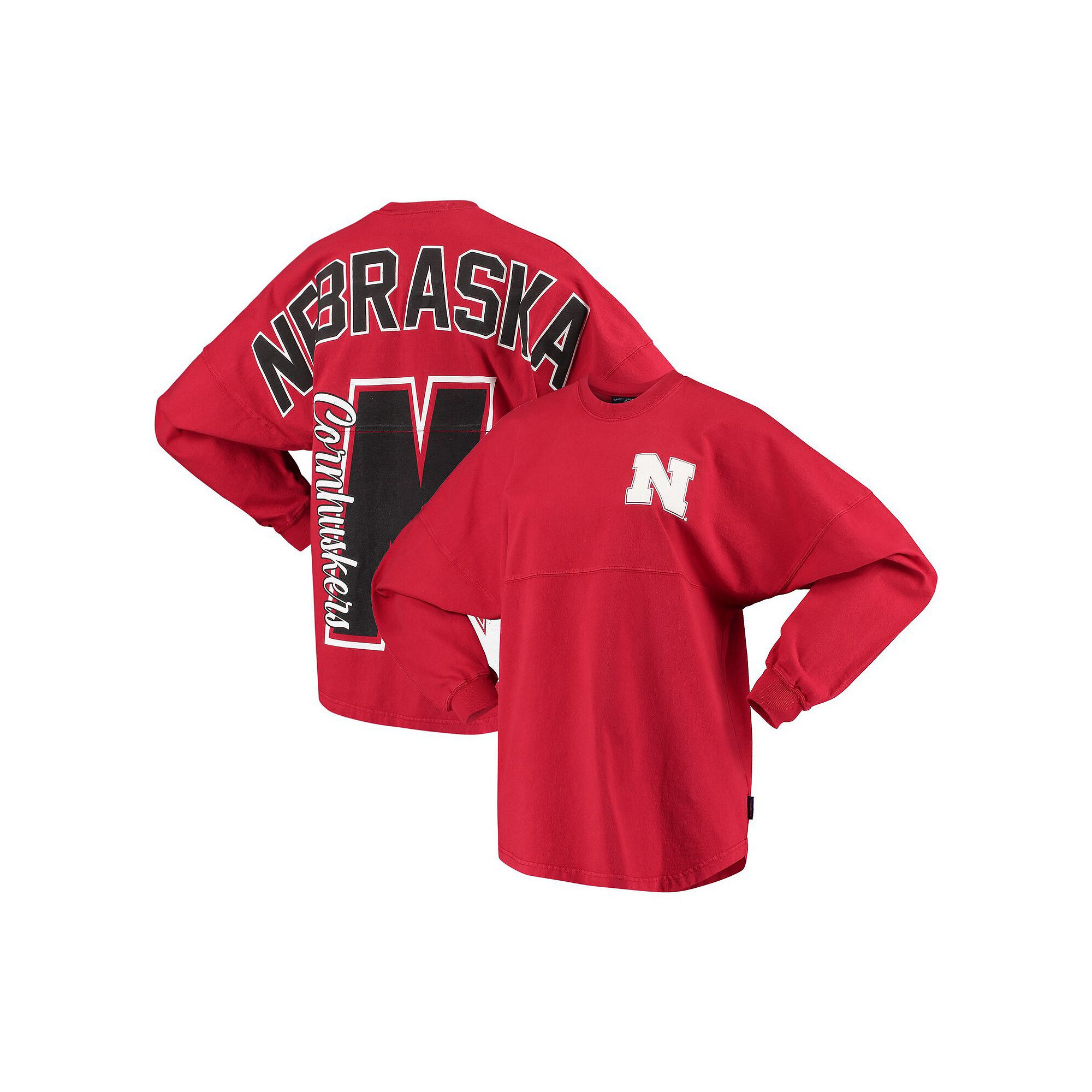 Womens Scarlet Nebraska Huskers Loud n Proud Spirit Jersey T-Shirt, Size: 