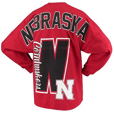 Women's Scarlet Nebraska Huskers Loud n Proud Spirit Jersey T-Shirt
