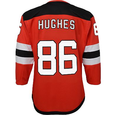 Youth Jack Hughes Red New Jersey Devils Home Premier Player Jersey