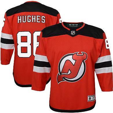 Youth Jack Hughes Red New Jersey Devils Home Premier Player Jersey