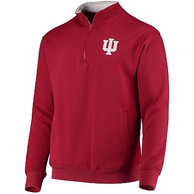 Men's Colosseum Crimson Indiana Hoosiers Tortugas Logo Quarter-Zip Jacket