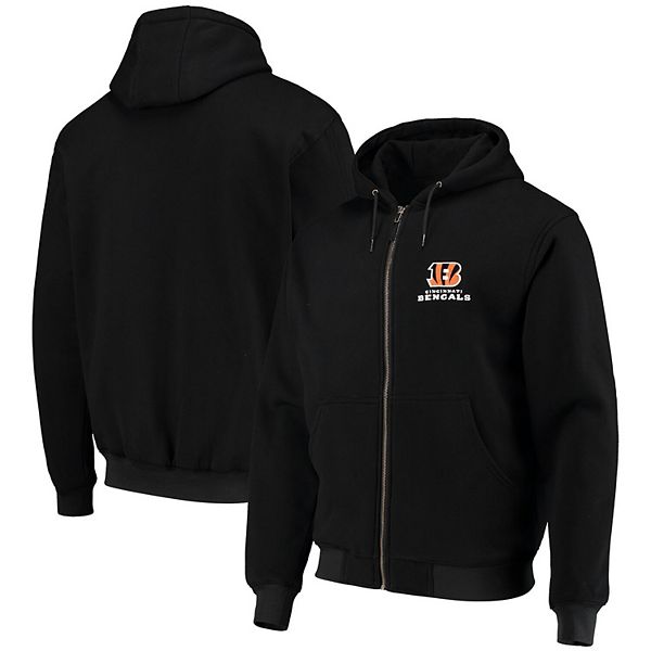 Men's Dunbrooke Black Cincinnati Bengals Craftsman Thermal-Lined Full-Zip  Hoodie