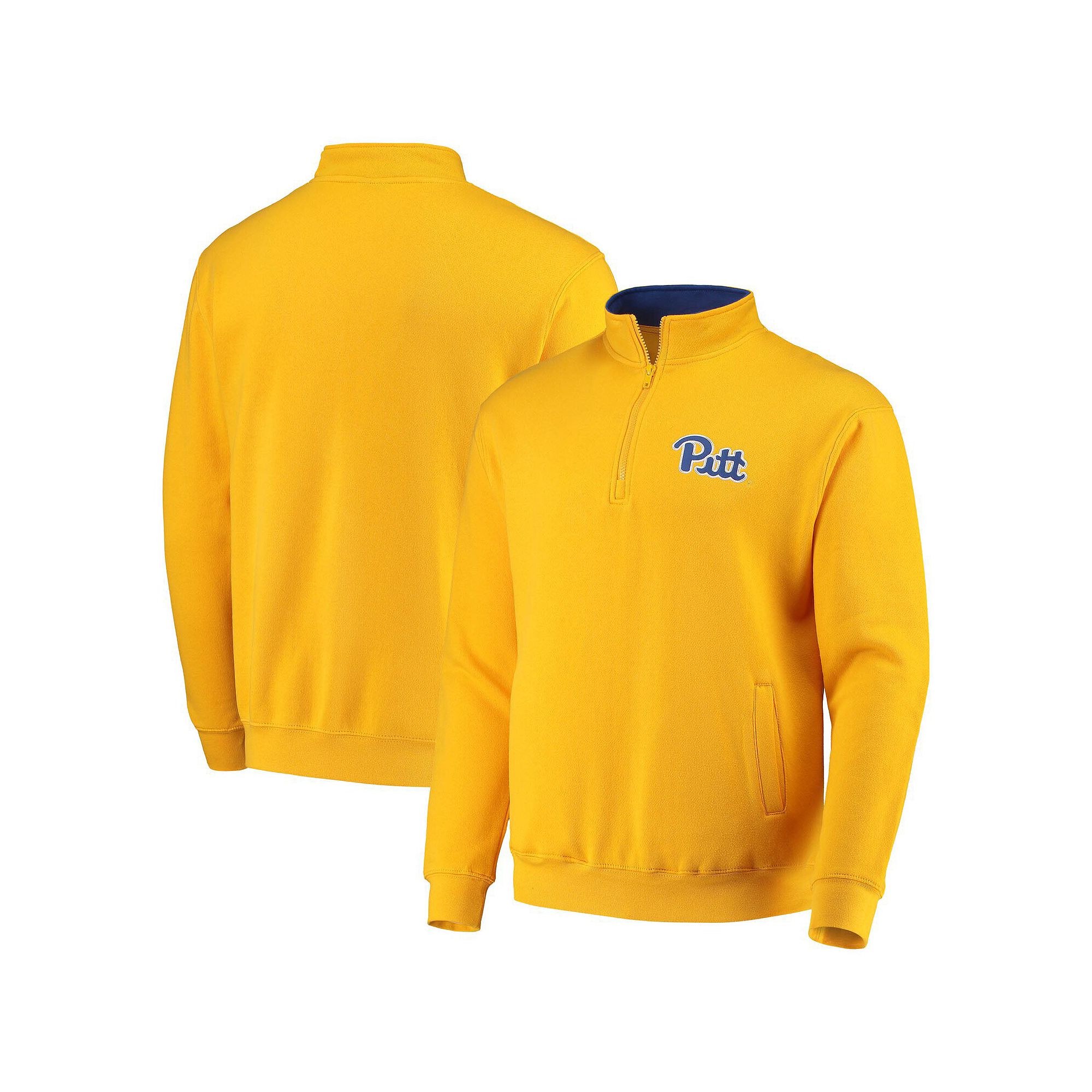 Mens Colosseum Gold Pitt Panthers Tortugas Logo Quarter-Zip Jacket, Size: 