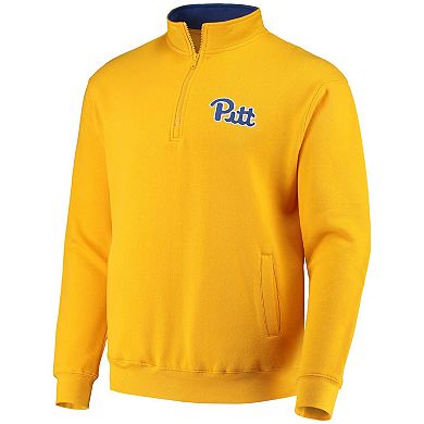 Men's Colosseum Gold Pitt Panthers Tortugas Logo Quarter-Zip Jacket