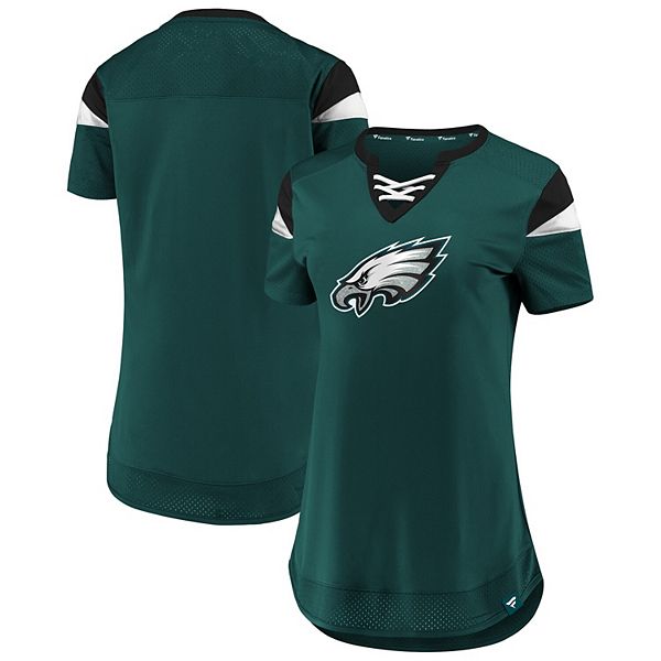 Ladies' Philadelphia Eagles NFL Fanatics Draft Me Lace-Up T-Shirt