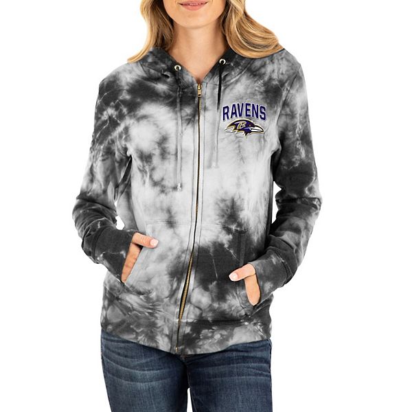 NEW Baltimore Ravens Football Zip Up Hooded Sweatshirt Hoodie WOMENS Size Medium 