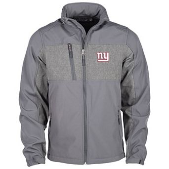 Men's Dunbrooke Graphite New York Giants Circle Zephyr Softshell Full-Zip Jacket