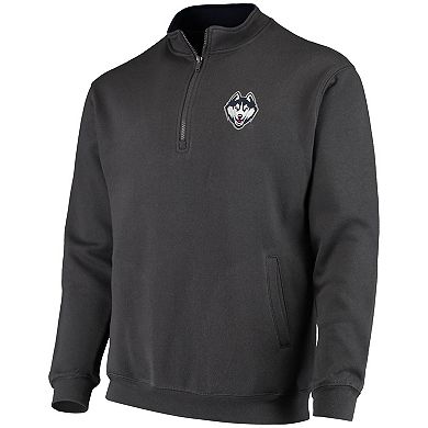 Men's Colosseum Charcoal UConn Huskies Tortugas Logo Quarter-Zip Jacket