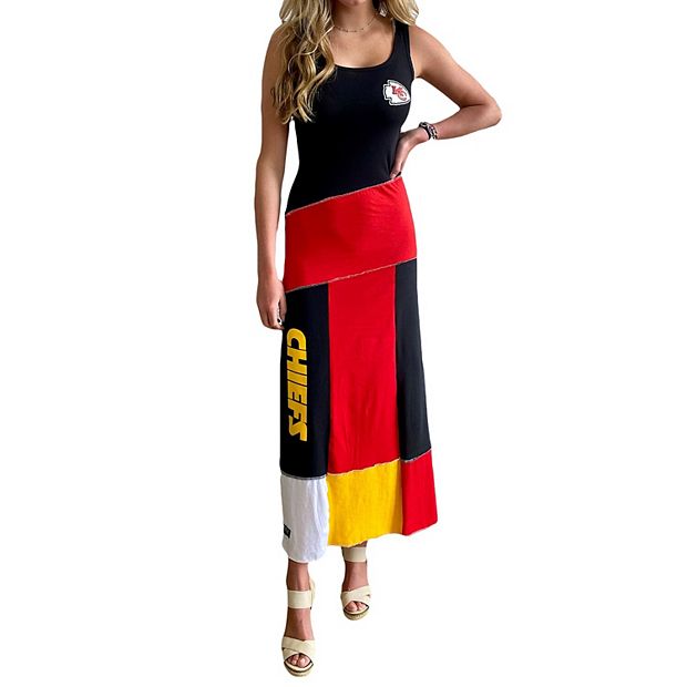 Women's Refried Apparel Black Kansas City Chiefs Tri-Blend Sleeveless Maxi  Dress