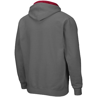 Men's Colosseum Charcoal Alabama Crimson Tide Big & Tall Full-Zip Hoodie