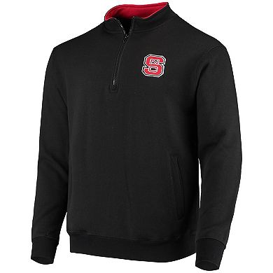 Men's Colosseum Black NC State Wolfpack Tortugas Logo Quarter-Zip Jacket