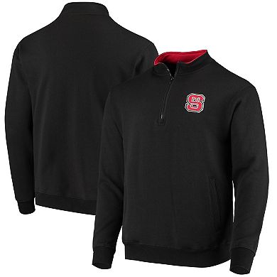 Men's Colosseum Black NC State Wolfpack Tortugas Logo Quarter-Zip Jacket