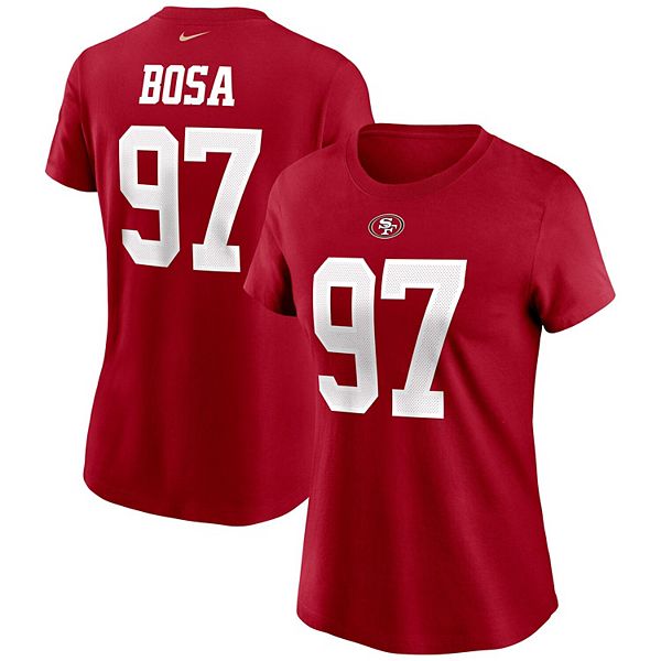 Men's Nike Nick Bosa Scarlet San Francisco 49ers Name & Number