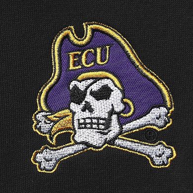 Men's Colosseum Black ECU Pirates Tortugas Logo Quarter-Zip Jacket