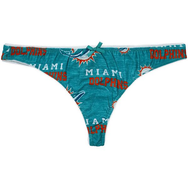 Miami Dolphins Lingerie Cami Top and String Thong Panty Set 