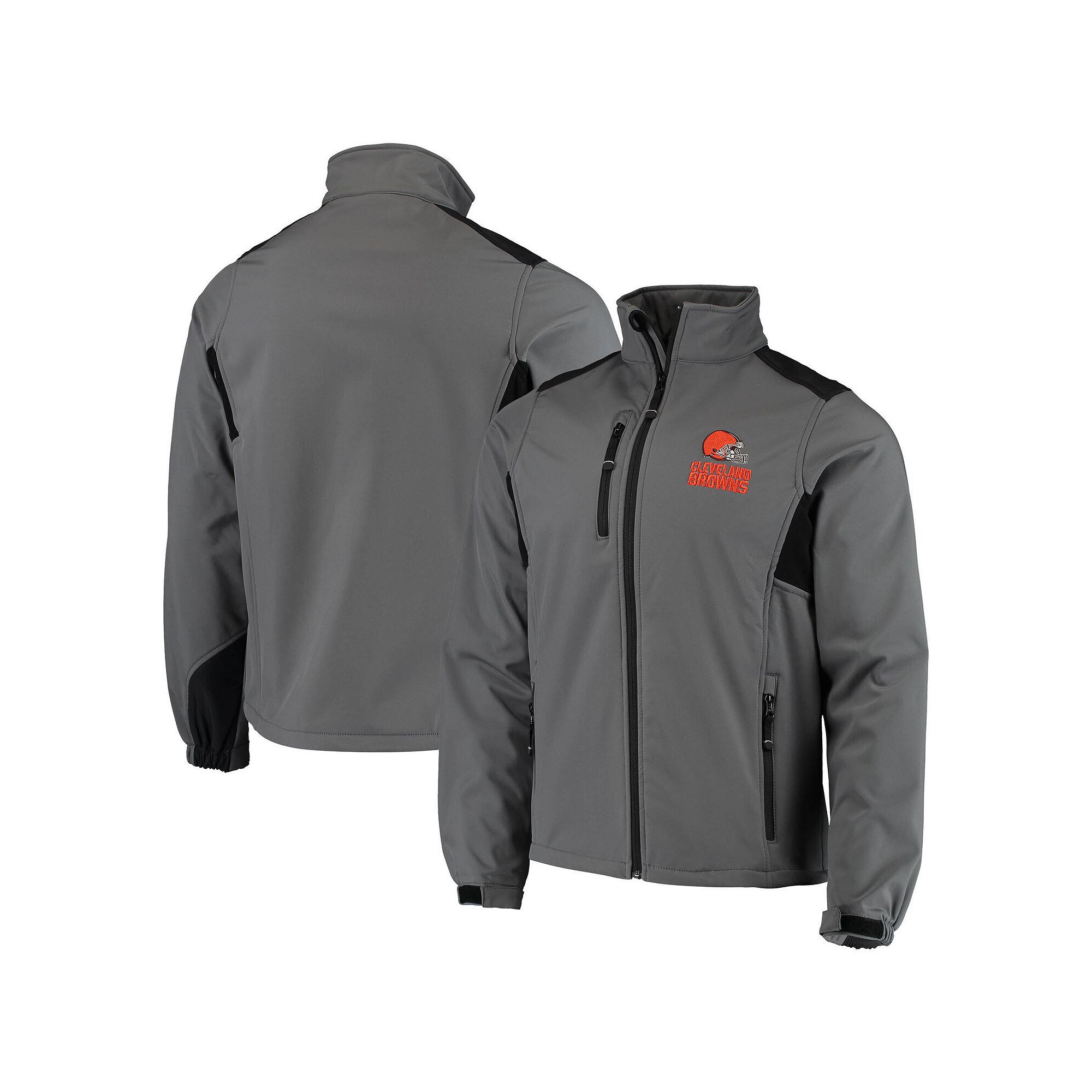 Mens Dunbrooke Charcoal Cleveland Browns Circle Softshell Fleece Full-Zip 