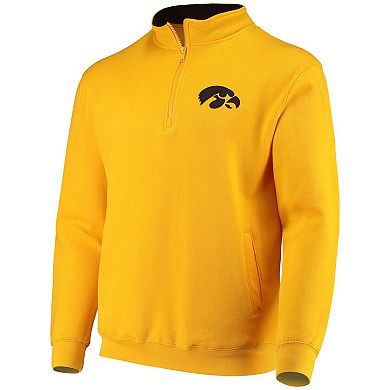 Men's Colosseum Gold Iowa Hawkeyes Tortugas Logo Quarter-Zip Jacket