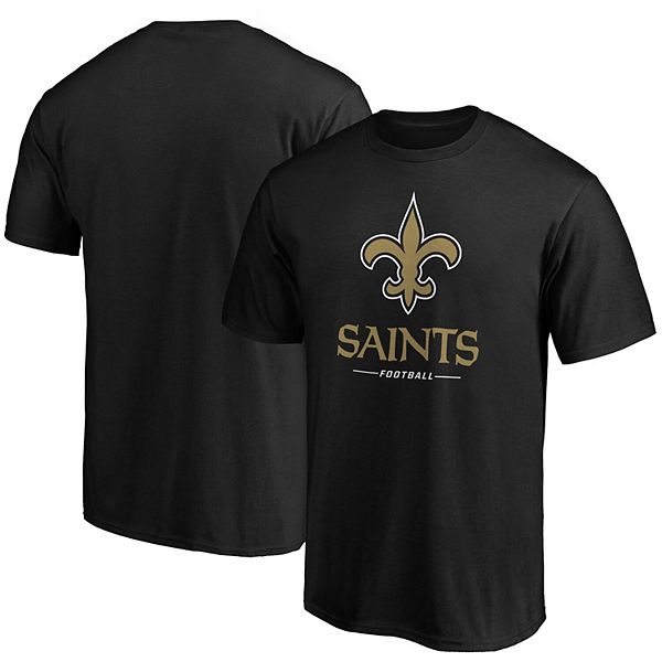 Men's Fanatics Branded Black New Orleans Saints Team Lockup Logo T-Shirt