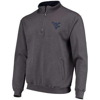 Men's Colosseum Charcoal West Virginia Mountaineers Tortugas Logo Quarter-Zip Jacket