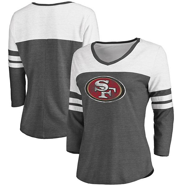 Women's Fanatics Branded White San Francisco 49ers City Pride V-Neck T-Shirt