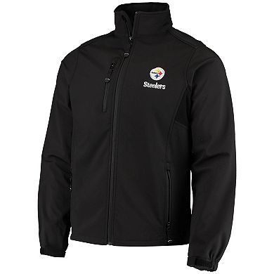 Men's Dunbrooke Black Pittsburgh Steelers Circle Softshell Fleece Full-Zip Jacket